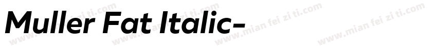 Muller Fat Italic字体转换